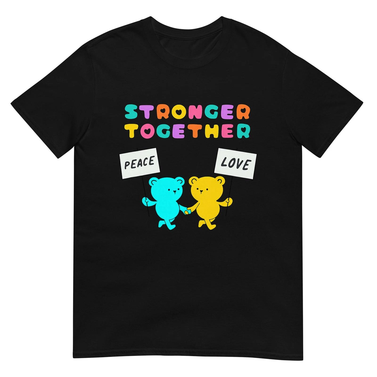 Stronger Together Bears Holding Peace and Love Signs T-Shirt L
Stronger Together Bears Holding Peace and Love Signs T-Shirt L