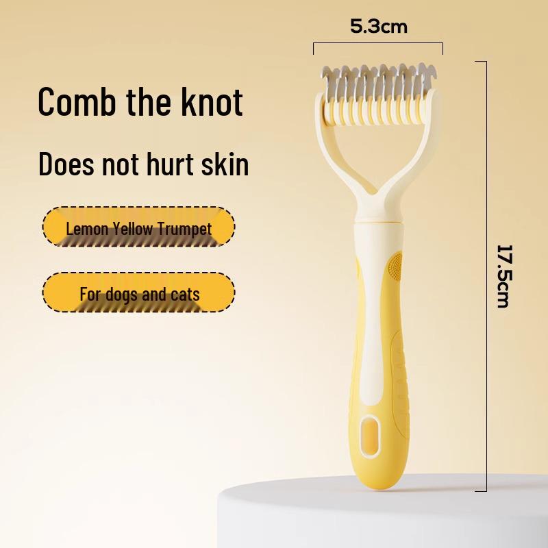 Расческа для удаления колтунов и ухода за шерстью для собак и кошек – Удаляет выпавшую шерсть и распутывает длинношерстных питомцев Knot Opener Comb
Расческа для удаления колтунов и ухода за шерстью для собак и кошек – Удаляет выпавшую шерсть и распутывает длинношерстных питомцев Knot Opener Comb