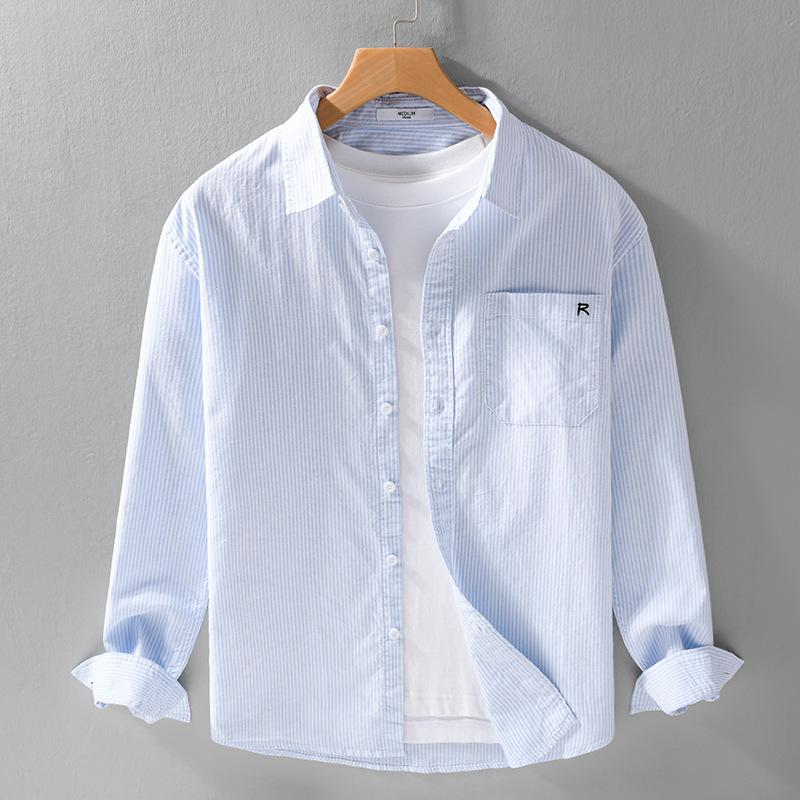 Men s Striped Patch Pocket Letter R Logo Long Sleeve Button Down Shirt Casual Daily Top 3XL синій
Men s Striped Patch Pocket Letter R Logo Long Sleeve Button Down Shirt Casual Daily Top 3XL синій