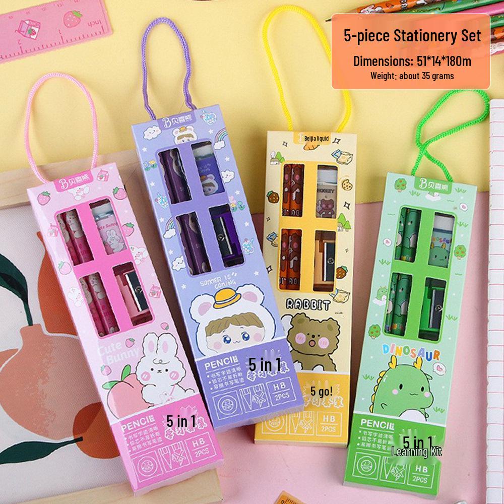 Creative Student Reward Pencil Set: Handheld Cartoon Stationery Gift Box for Primary School Learning.
Creative Student Reward Pencil Set: Handheld Cartoon Stationery Gift Box for Primary School Learning.