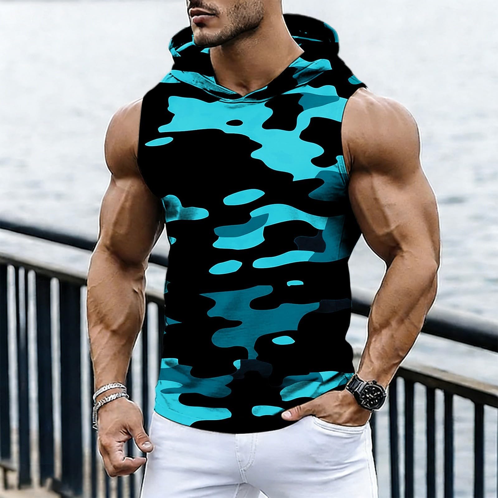 Men s Casual Fashion Printed Sleeveless Hooded Tops | Lightweight Summer Hooded Tank Tops XL фіолетовий
Men s Casual Fashion Printed Sleeveless Hooded Tops | Lightweight Summer Hooded Tank Tops XL фіолетовий