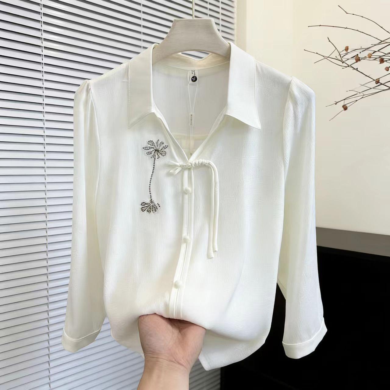 Women s 2026 Spring Retro Chinese Style Frog Button Satin V-Lapel Shirt 2XL (Recommended for 105-120 lbs) білий
Women s 2026 Spring Retro Chinese Style Frog Button Satin V-Lapel Shirt 2XL (Recommended for 105-120 lbs) білий