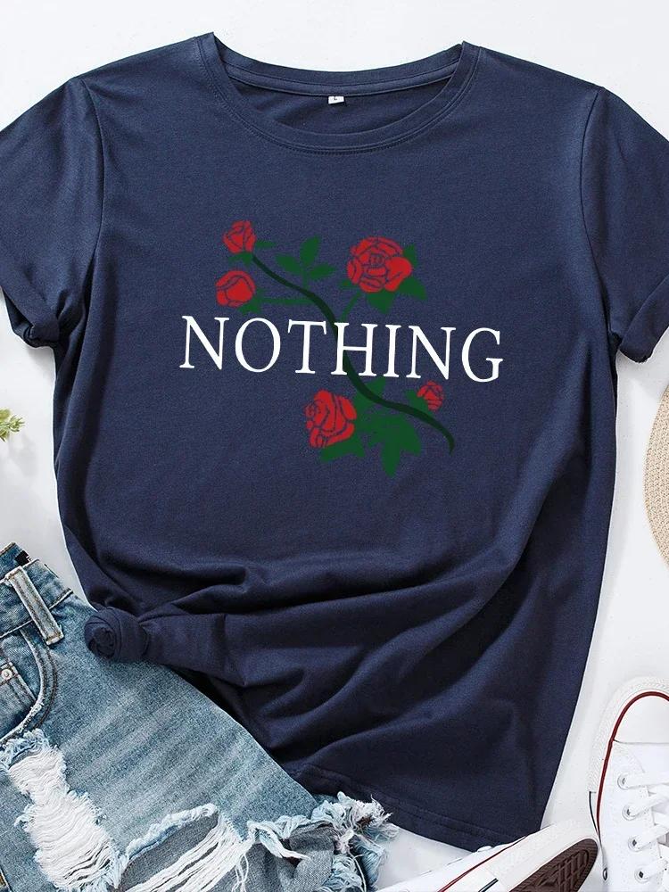 Футболка Nothing Rose Print Женская футболка с коротким рукавом и круглым вырезом Свободная летняя женская повседневная футболка Топы Camisetas Mujer XXXL темно-синий
Футболка Nothing Rose Print Женская футболка с коротким рукавом и круглым вырезом Свободная летняя женская повседневная футболка Топы Camisetas Mujer XXXL темно-синий