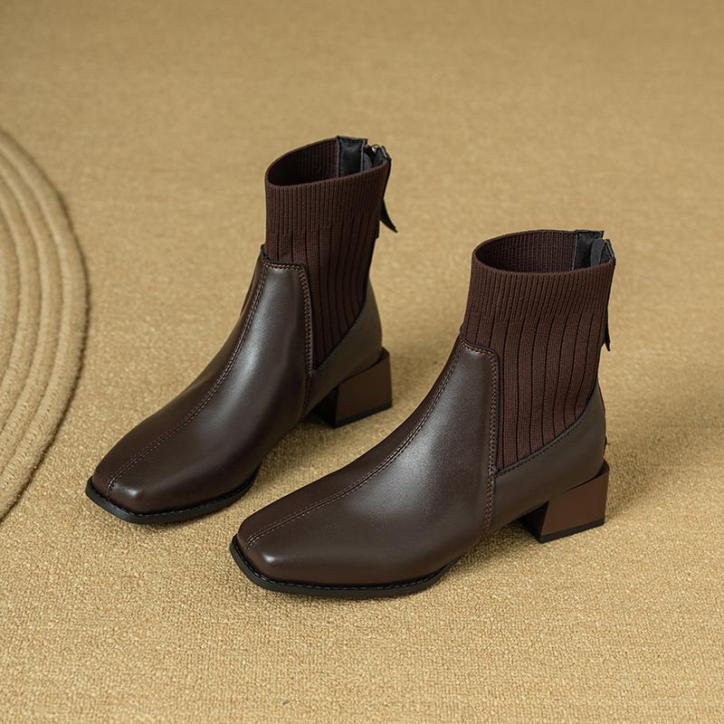 Осень Зима Женские Ботильоны на Толстом Каблуке Модные Кожаные Вязаные Комбинированные Ботинки Квадратный Носок Современные Короткие Боты Для Женщин 35
Осень Зима Женские Ботильоны на Толстом Каблуке Модные Кожаные Вязаные Комбинированные Ботинки Квадратный Носок Современные Короткие Боты Для Женщин 35