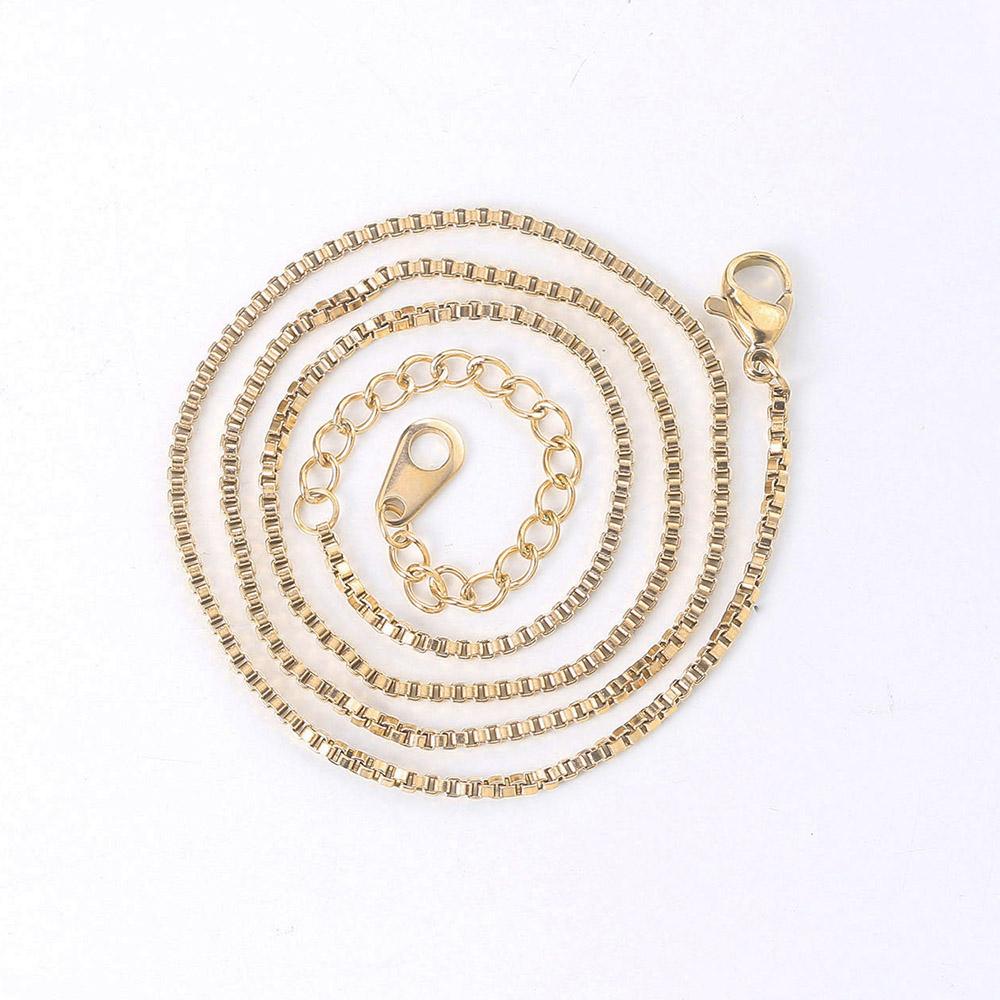 Thin Box Chain Necklaces For Men Women 1.5MM Stainless Steel Chains DIY Zircon Minimalist Necklace Fashion Zircon C027 45CM
Thin Box Chain Necklaces For Men Women 1.5MM Stainless Steel Chains DIY Zircon Minimalist Necklace Fashion Zircon C027 45CM