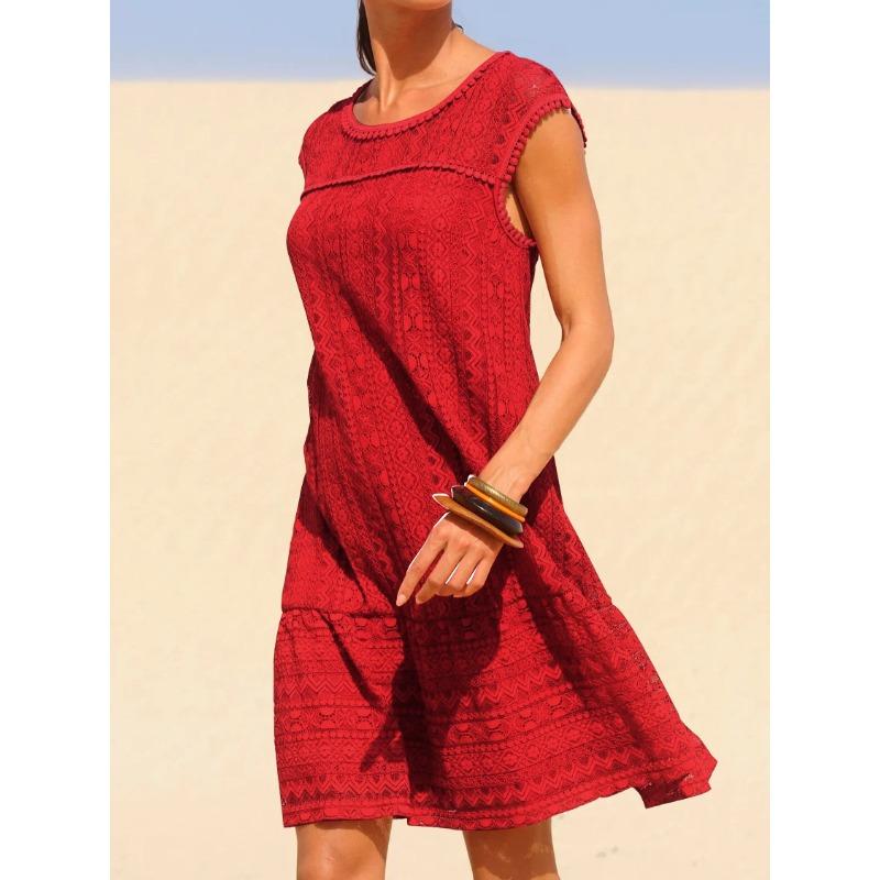 Summer New Style Beach Vacation Fashion Round-neck Lace Sleeveless Dress XXL червоний
Summer New Style Beach Vacation Fashion Round-neck Lace Sleeveless Dress XXL червоний