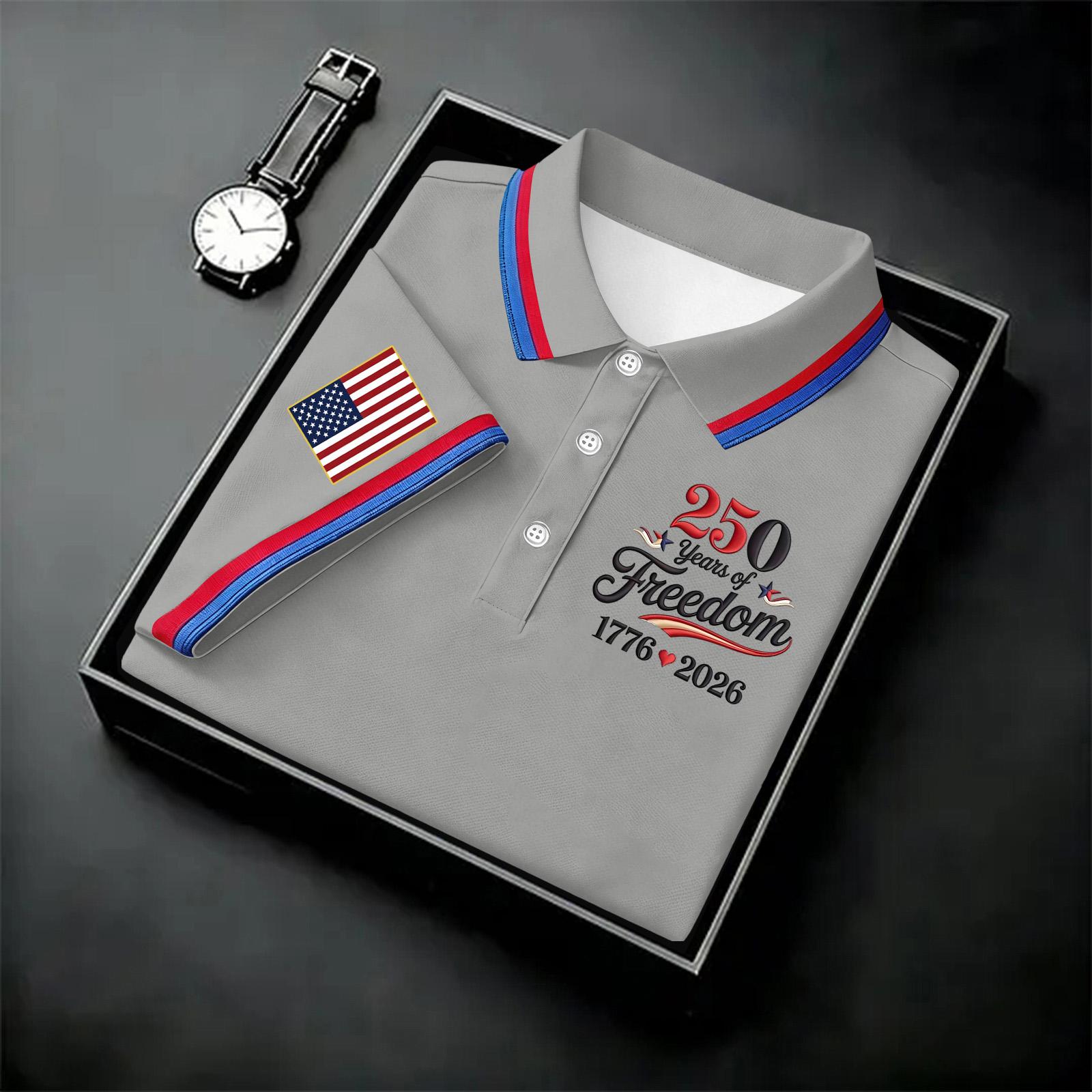 Men s Vintage Polo Shirt Short Sleeve Collared Shirt Independence Day 250 Years of Freedom Printed Design 1776 to 2026 Commemorative Apparel XXXXL
Men s Vintage Polo Shirt Short Sleeve Collared Shirt Independence Day 250 Years of Freedom Printed Design 1776 to 2026 Commemorative Apparel XXXXL
