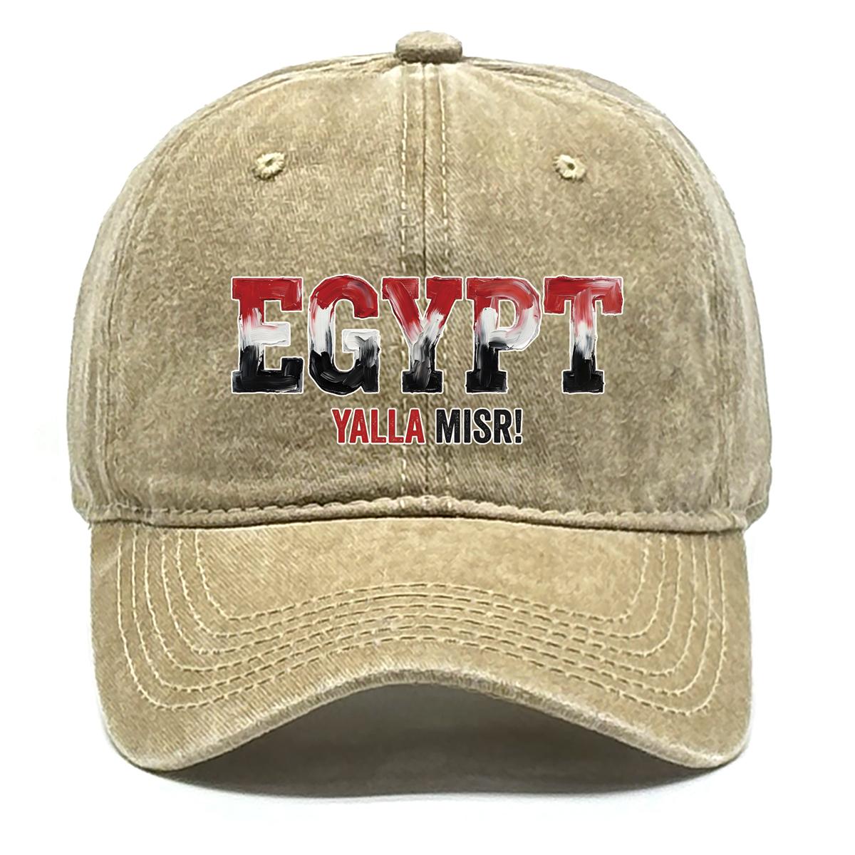 Sun Hat With EGYPT YALLA MISR Flag Printed , Adjustable Baseball Hat Distressed Vintage Hip Hop Inelastic Flat Cap as the picture
Sun Hat With EGYPT YALLA MISR Flag Printed , Adjustable Baseball Hat Distressed Vintage Hip Hop Inelastic Flat Cap as the picture