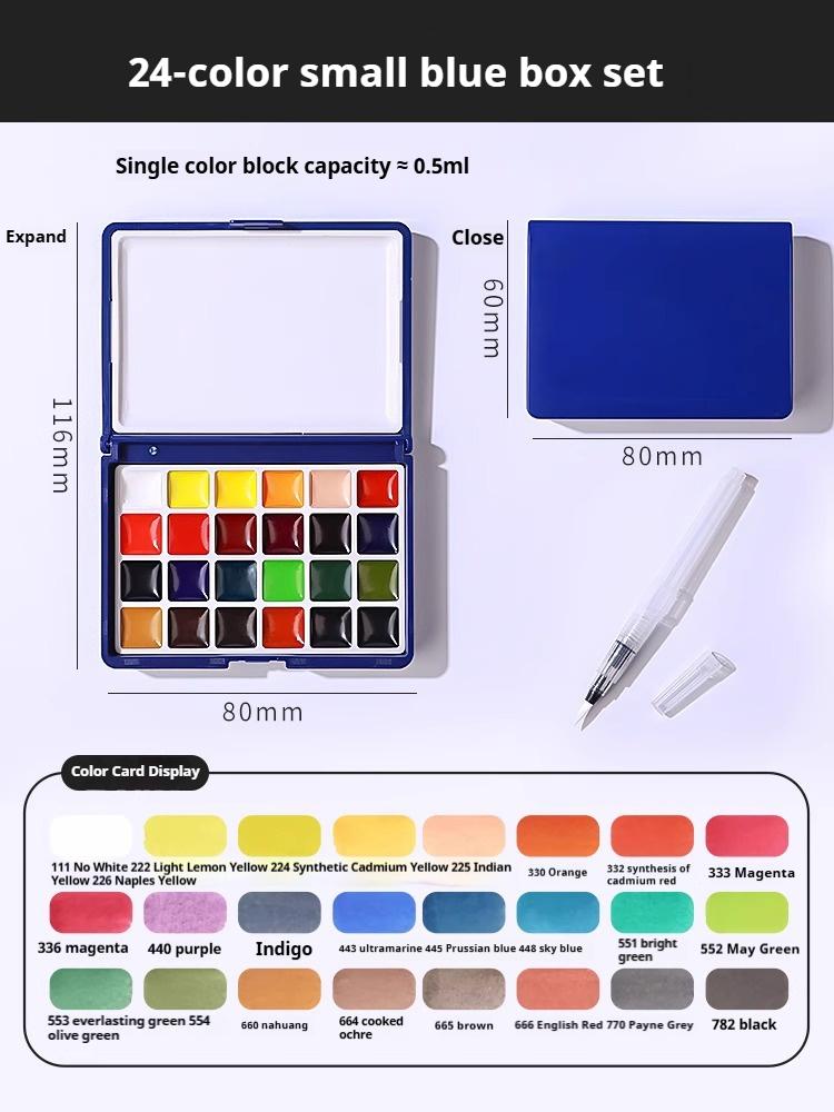 Schmincke 24Colors Watercolor Paint Set Watercolor Pigments Palette Pocket Box Portable Watercolor Travel Set Art Paint Supplies
Schmincke 24Colors Watercolor Paint Set Watercolor Pigments Palette Pocket Box Portable Watercolor Travel Set Art Paint Supplies