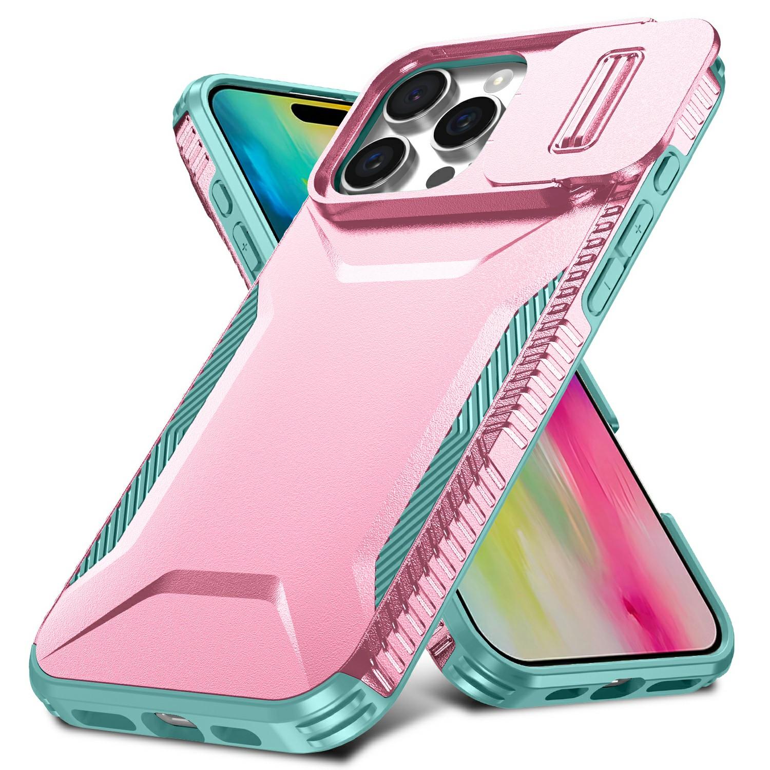 For iPhone 16 Pro Case Camshield TPU+PC Anti-Skid Drop-proof Phone Cover Pink+Grey Green
For iPhone 16 Pro Case Camshield TPU+PC Anti-Skid Drop-proof Phone Cover Pink+Grey Green