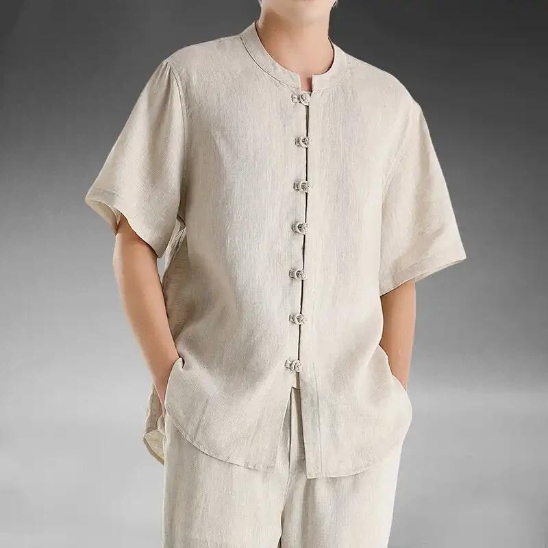 Mens Traditional Frog Button Linen Blend Short Sleeve Shirt M бежевый
Mens Traditional Frog Button Linen Blend Short Sleeve Shirt M бежевый