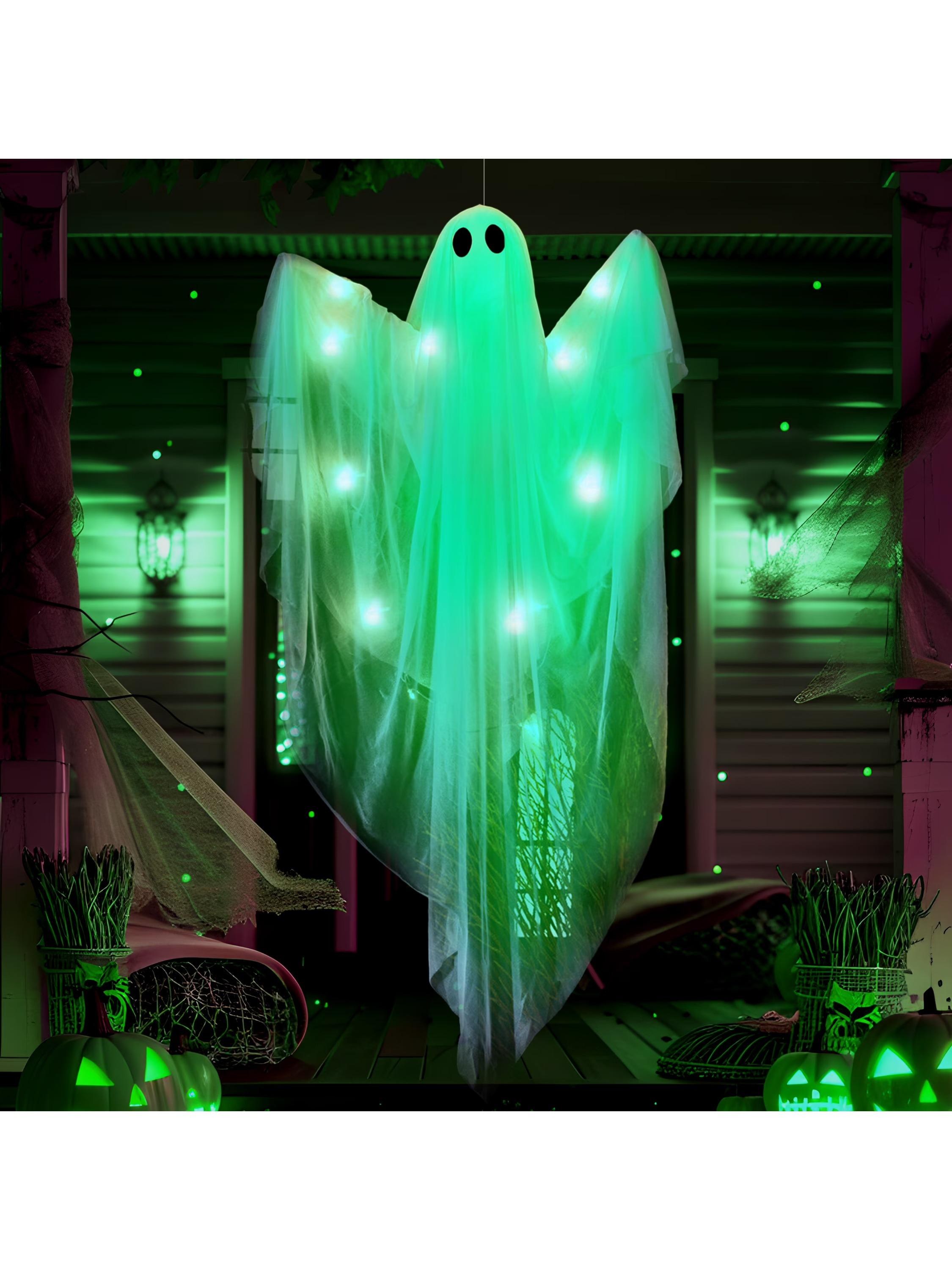 Joyfy 47 Inch Hanging Ghosts Halloween Decorations White Ghosts with Spooky Green LED Light for Halloween Outdoor Decoration
Joyfy 47 Inch Hanging Ghosts Halloween Decorations White Ghosts with Spooky Green LED Light for Halloween Outdoor Decoration
