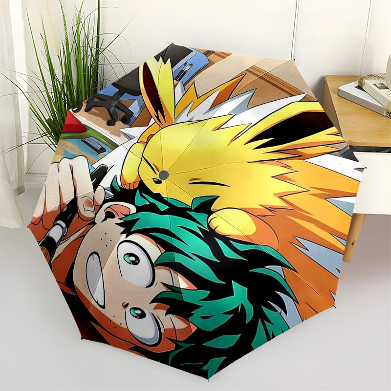 1pc My Hero Academia Outdoor Umbrella - Automatic Opening/Closing, Portable 3-Fold Design with 8-Rib Iron Frame - Perfect Gift for Fans, Traveler
1pc My Hero Academia Outdoor Umbrella - Automatic Opening/Closing, Portable 3-Fold Design with 8-Rib Iron Frame - Perfect Gift for Fans, Traveler