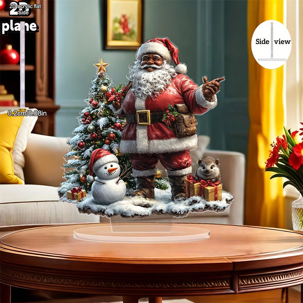 2D Flat Christmas Scene Acrylic Tabletop Decoration, Santa Claus, Snowman and Small Animals, Suitable for wall decoration, porch, room, villa, accents 20*20CM
2D Flat Christmas Scene Acrylic Tabletop Decoration, Santa Claus, Snowman and Small Animals, Suitable for wall decoration, porch, room, villa, accents 20*20CM