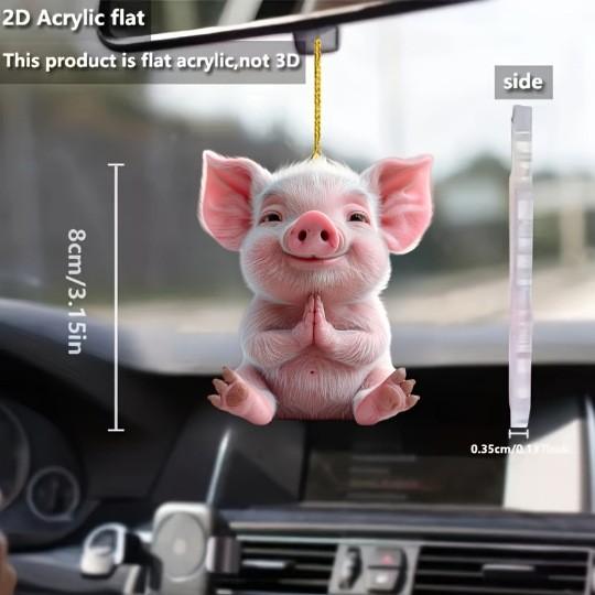 Cheerful Acrylic White Corn Pig Keyring Fun Car Interior Decoration Accessory Festive
Cheerful Acrylic White Corn Pig Keyring Fun Car Interior Decoration Accessory Festive