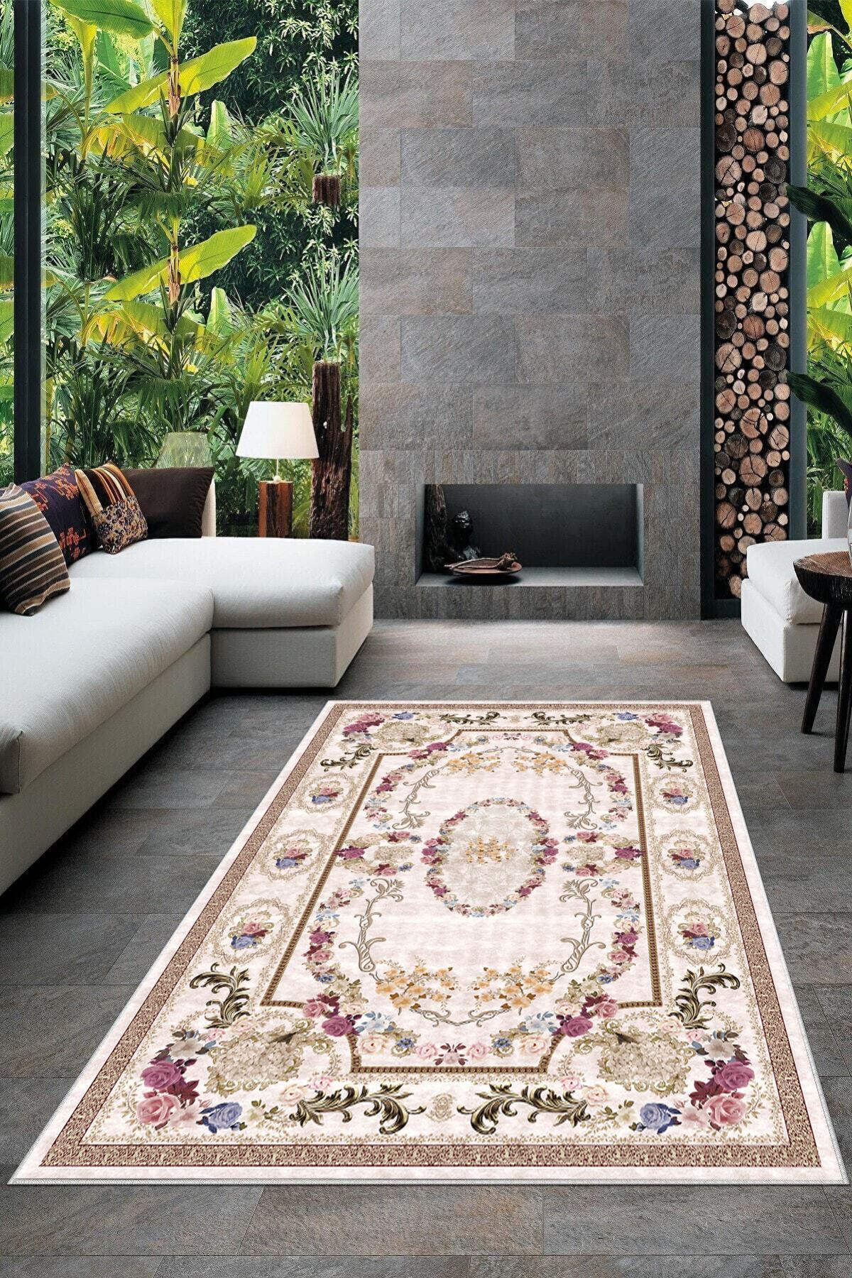 Моющийся нескользящий напольный ковер и дорожка для гостиной с цифровой печатью