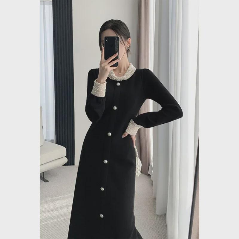 Elegant French Hepburn Style Black Knit Dress for Women - Perfect for Spring and Autumn. M чорний
Elegant French Hepburn Style Black Knit Dress for Women - Perfect for Spring and Autumn. M чорний