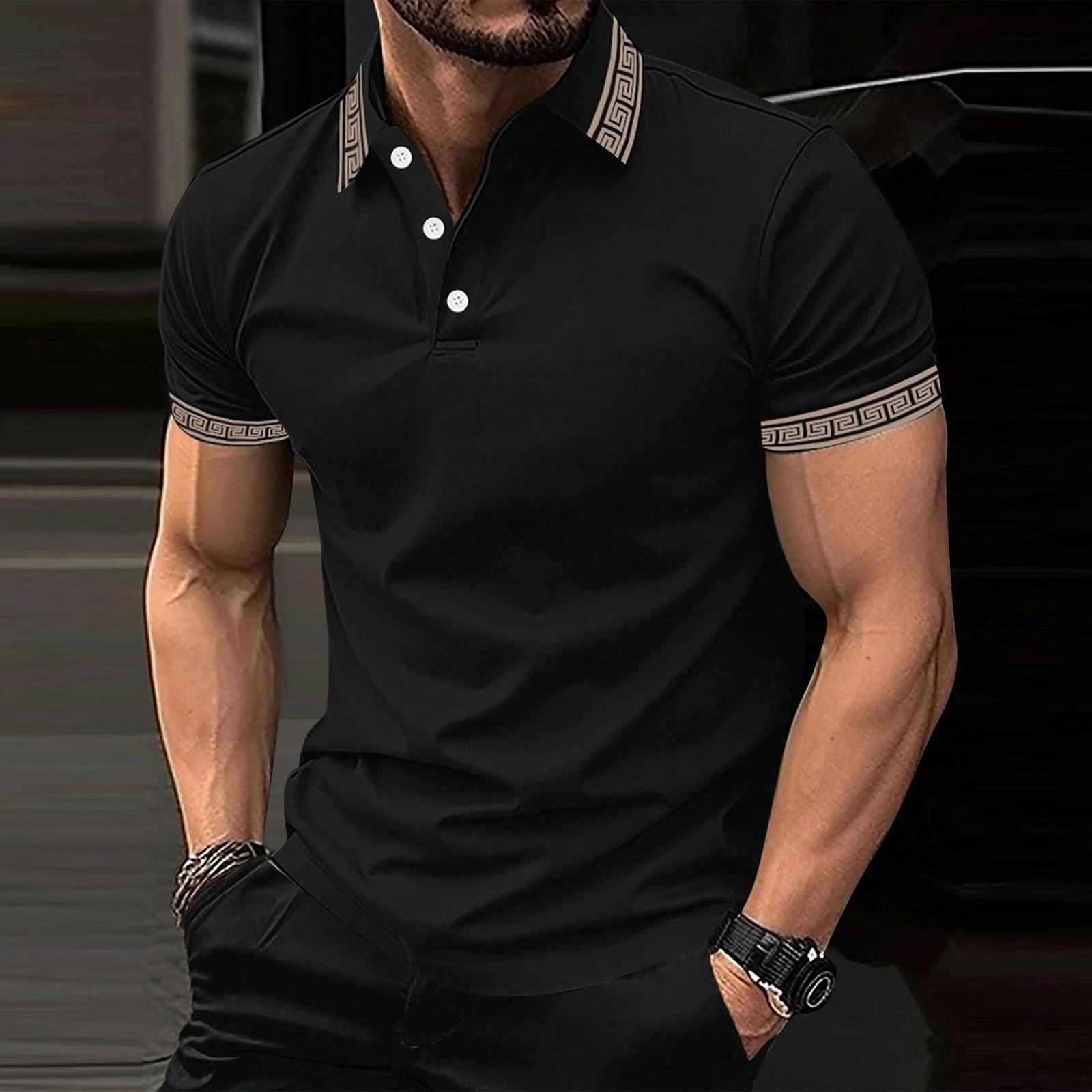 Men’s Short Sleeve Polo Shirt Classic Fit with Pattern Trim on Collar and Cuffs Cotton Top XXL чёрный
Men’s Short Sleeve Polo Shirt Classic Fit with Pattern Trim on Collar and Cuffs Cotton Top XXL чёрный