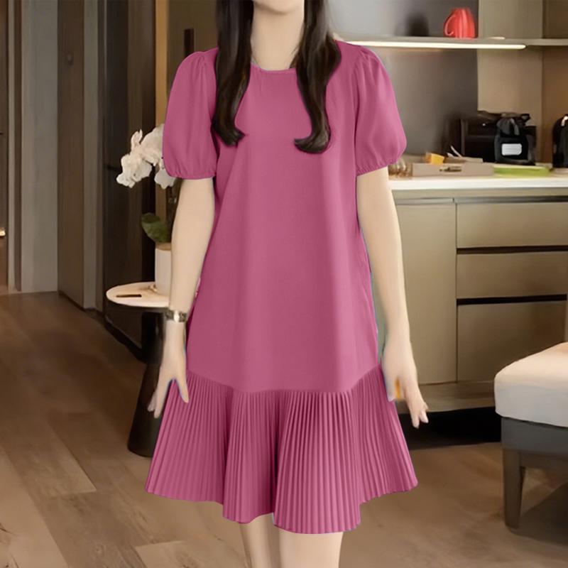 ZANZEA Женское повседневное однотонное платье с круглым вырезом и коротким рукавом 5XL камео розовый
ZANZEA Женское повседневное однотонное платье с круглым вырезом и коротким рукавом 5XL камео розовый