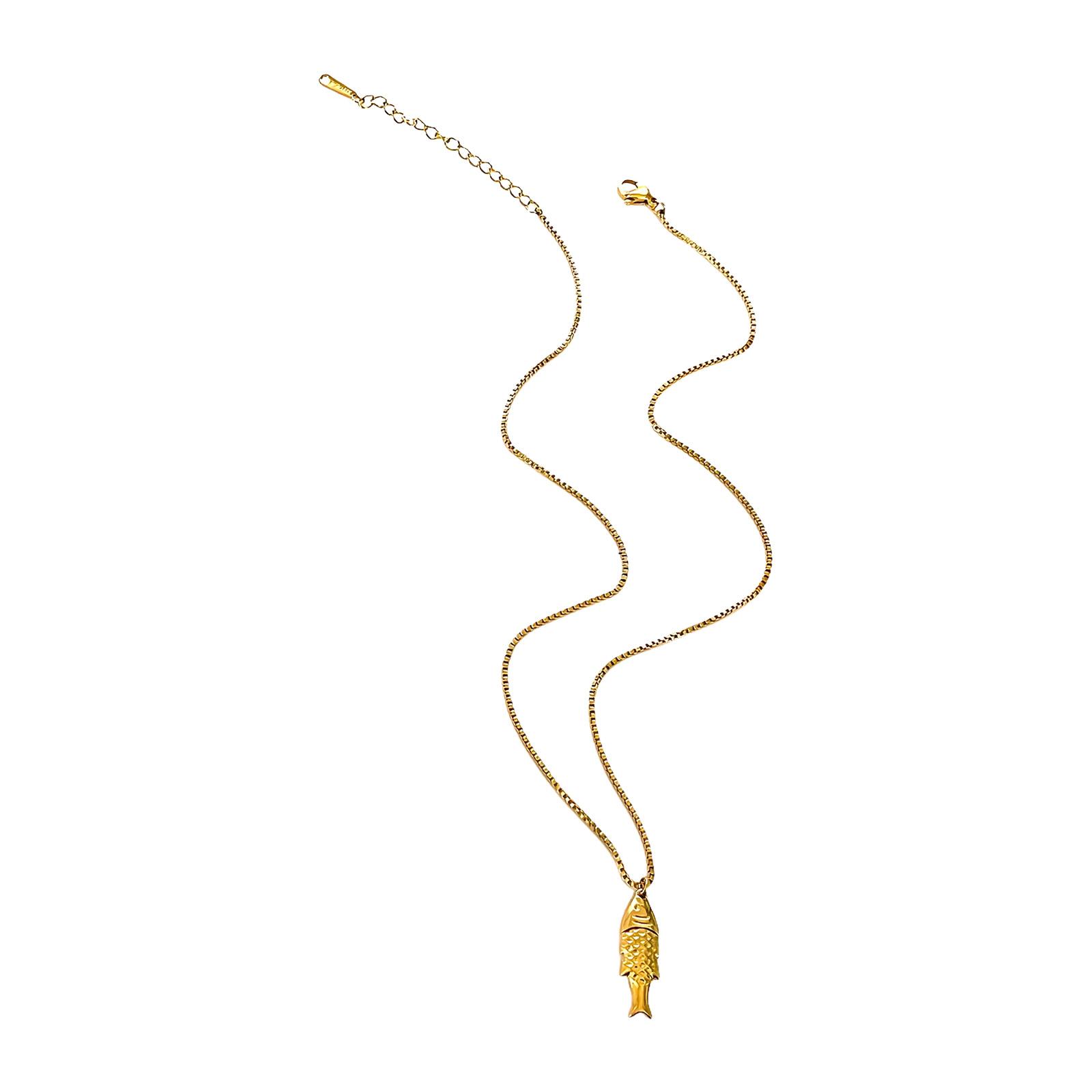 Trendy Minimalist Fish Symbol Necklace Stainless Steel Jewelry Gift For Women Everyday Versatile Handmade Chain
Trendy Minimalist Fish Symbol Necklace Stainless Steel Jewelry Gift For Women Everyday Versatile Handmade Chain