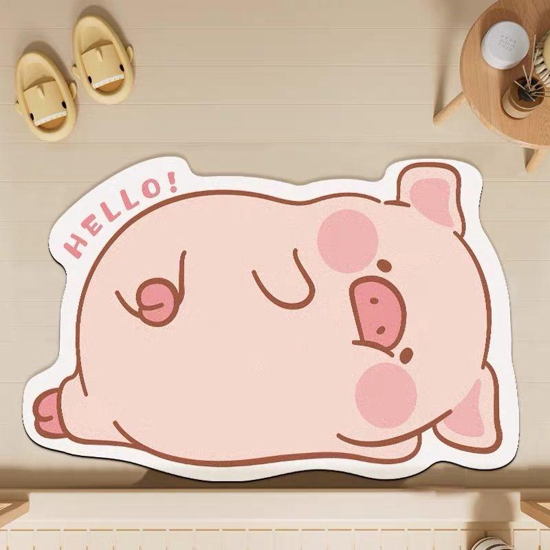 Lulu pig bathroom absorbent floor mat toilet diatom mud cushion non-slip quick-drying foot mat household door 40x60cm15.7x23.6in
Lulu pig bathroom absorbent floor mat toilet diatom mud cushion non-slip quick-drying foot mat household door 40x60cm15.7x23.6in