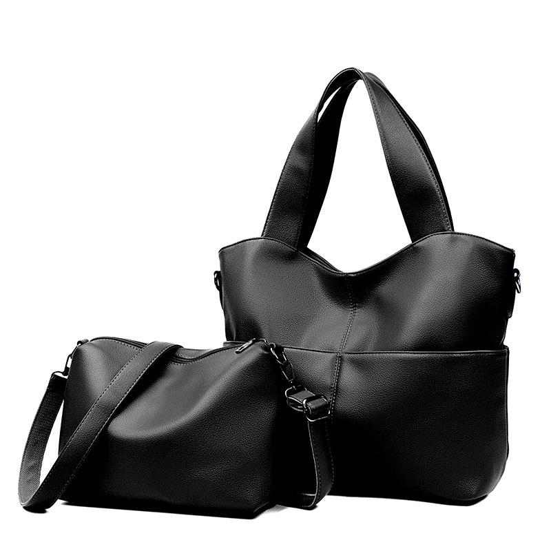 Fashion commuter women tote bag shoulder bag messenger bag чорний
Fashion commuter women tote bag shoulder bag messenger bag чорний
