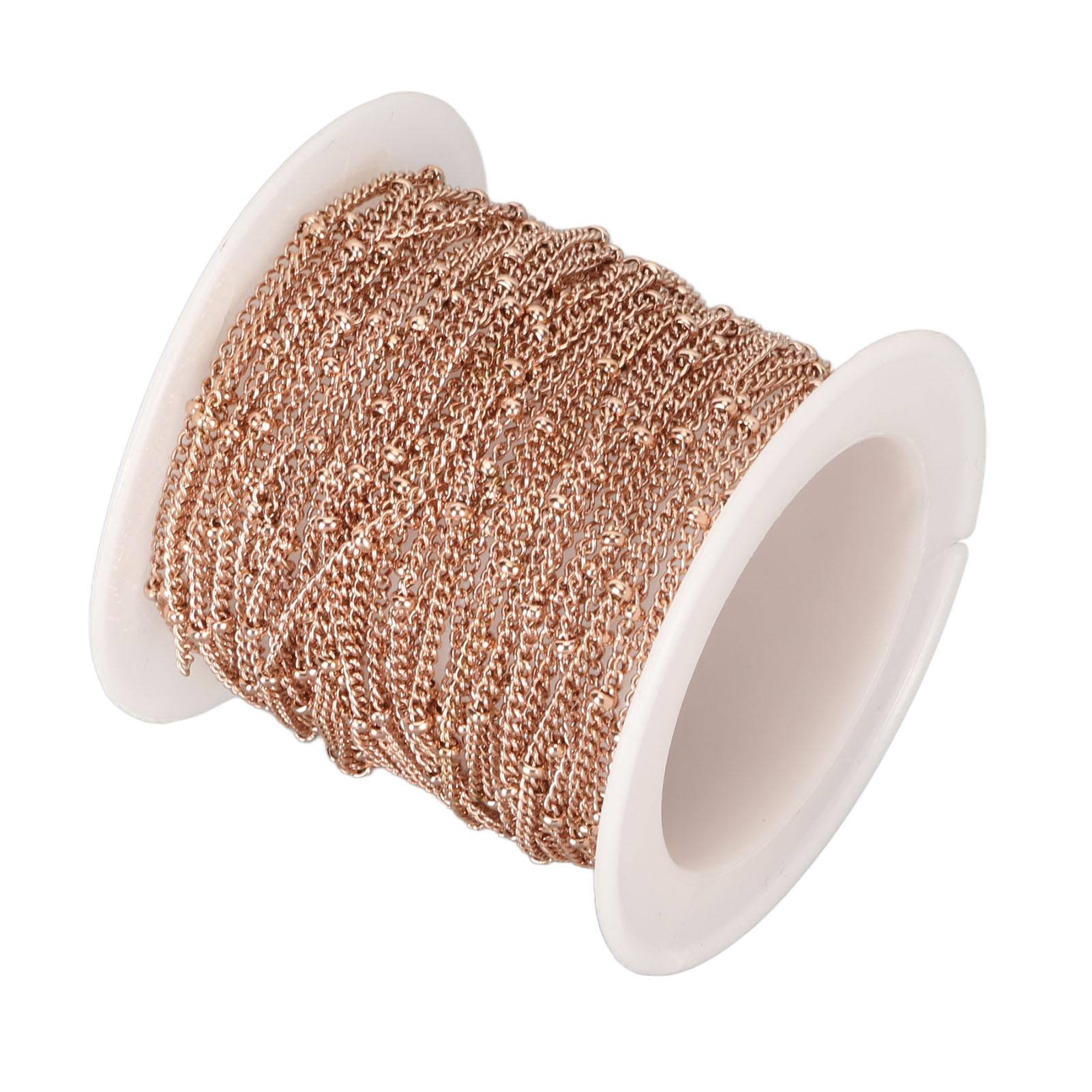 19.6 Feet Stainless Steel Bead Chain DIY Link Chain for Necklace Bracelet Anklet Jewelry Making Rose Gold
19.6 Feet Stainless Steel Bead Chain DIY Link Chain for Necklace Bracelet Anklet Jewelry Making Rose Gold