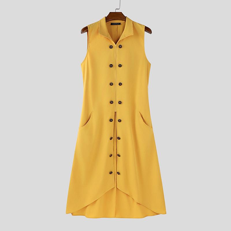 INCERUN Men Sleeveless Zip-up Decorative Buttons Casual Long Cardigan Waistcoats 5XL жёлтый
INCERUN Men Sleeveless Zip-up Decorative Buttons Casual Long Cardigan Waistcoats 5XL жёлтый