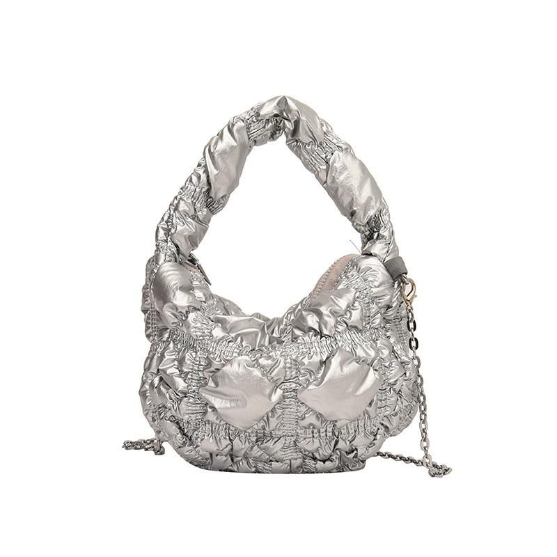 Pleated Armpit Bag Women s Bubble Shoulder Large Capacity Embroidered Thread Chain Cloud Puff срібний
Pleated Armpit Bag Women s Bubble Shoulder Large Capacity Embroidered Thread Chain Cloud Puff срібний