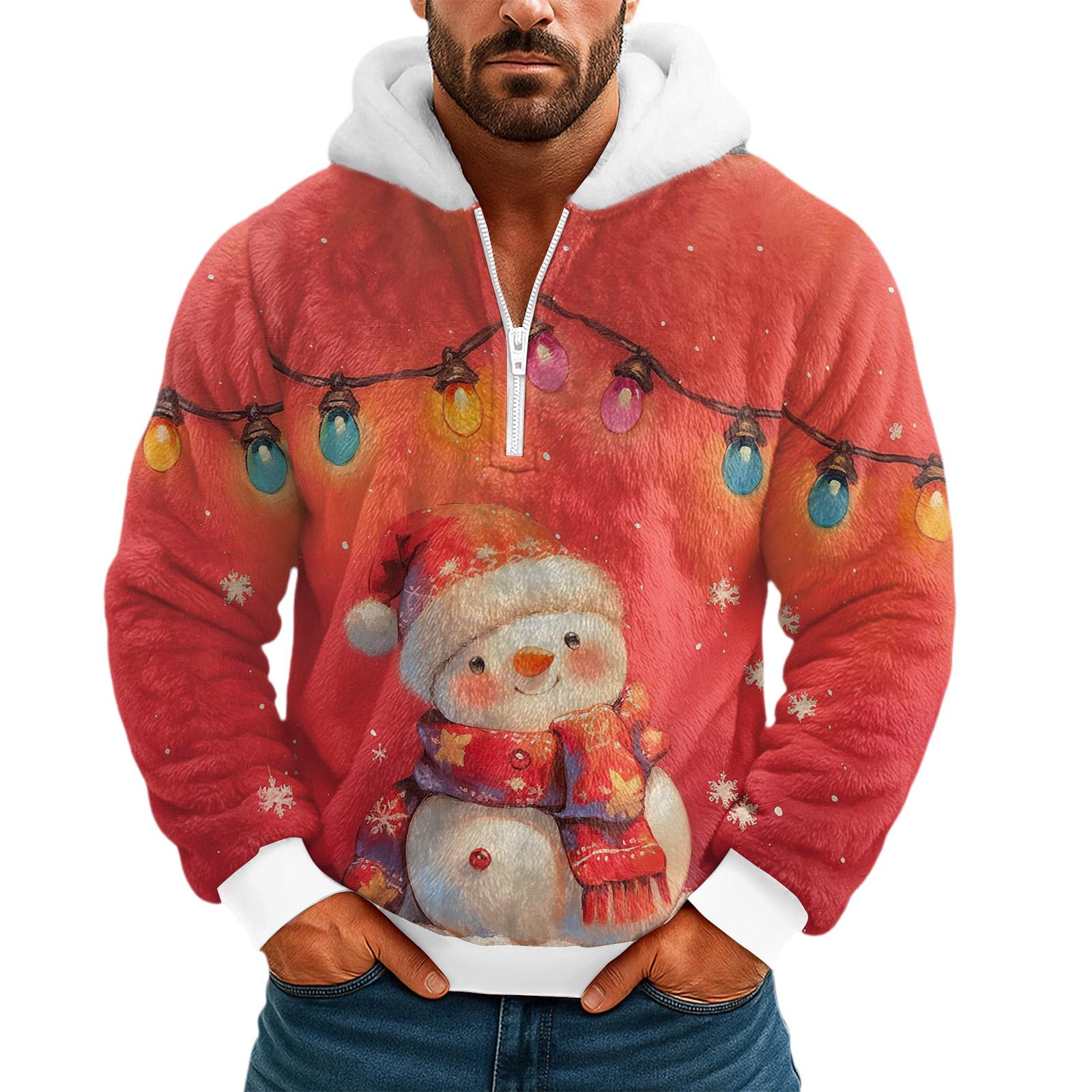 Men s Plush Half Zipper Hooded Hood Hoodie XL киноварь
Men s Plush Half Zipper Hooded Hood Hoodie XL киноварь