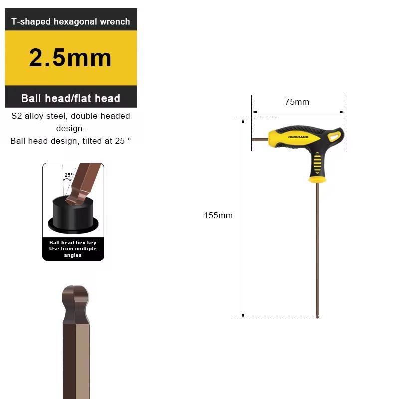 RIDERACE велосипедный шестигранный ключ-ключ ручной ремонтный инструмент Т-образная ручка S2 стальной шарообразный внутренний шестигранный гаечный ключ 2.5/3/4/5/6/8/10 мм T25
RIDERACE велосипедный шестигранный ключ-ключ ручной ремонтный инструмент Т-образная ручка S2 стальной шарообразный внутренний шестигранный гаечный ключ 2.5/3/4/5/6/8/10 мм T25