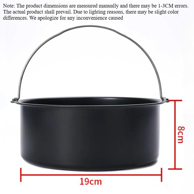 8-inch Round Hand-Held Nonstick Thickening Carbon Steel Air Fryer Cake Basket Baking Mold Barrel Household Baking Accessories
8-inch Round Hand-Held Nonstick Thickening Carbon Steel Air Fryer Cake Basket Baking Mold Barrel Household Baking Accessories