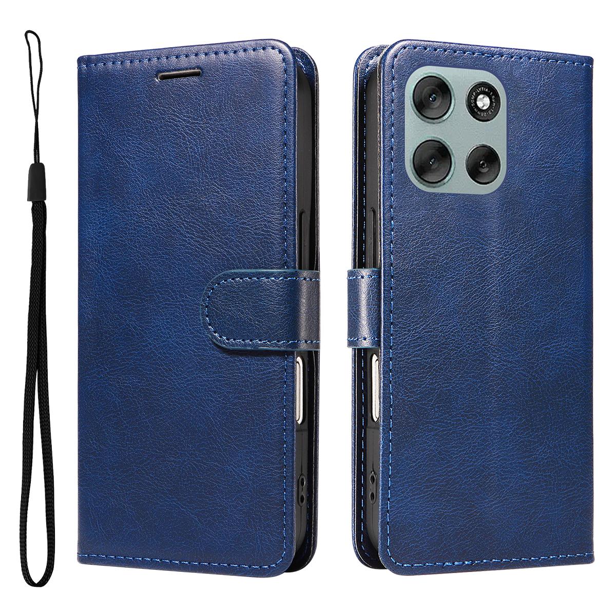 For Motorola Moto G56 5G Leather Wallet Case with Strap Solid Color Phone Stand Cover Blue
For Motorola Moto G56 5G Leather Wallet Case with Strap Solid Color Phone Stand Cover Blue