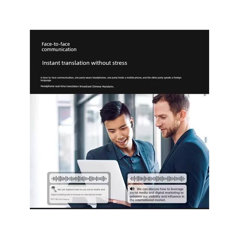 Новая конференц-гарнитура с ИИ для записи и перевода, Bluetooth-гарнитура для синхронного перевода, для гарнитуры Apple, для наушников Huawei White Premium version
Новая конференц-гарнитура с ИИ для записи и перевода, Bluetooth-гарнитура для синхронного перевода, для гарнитуры Apple, для наушников Huawei White Premium version