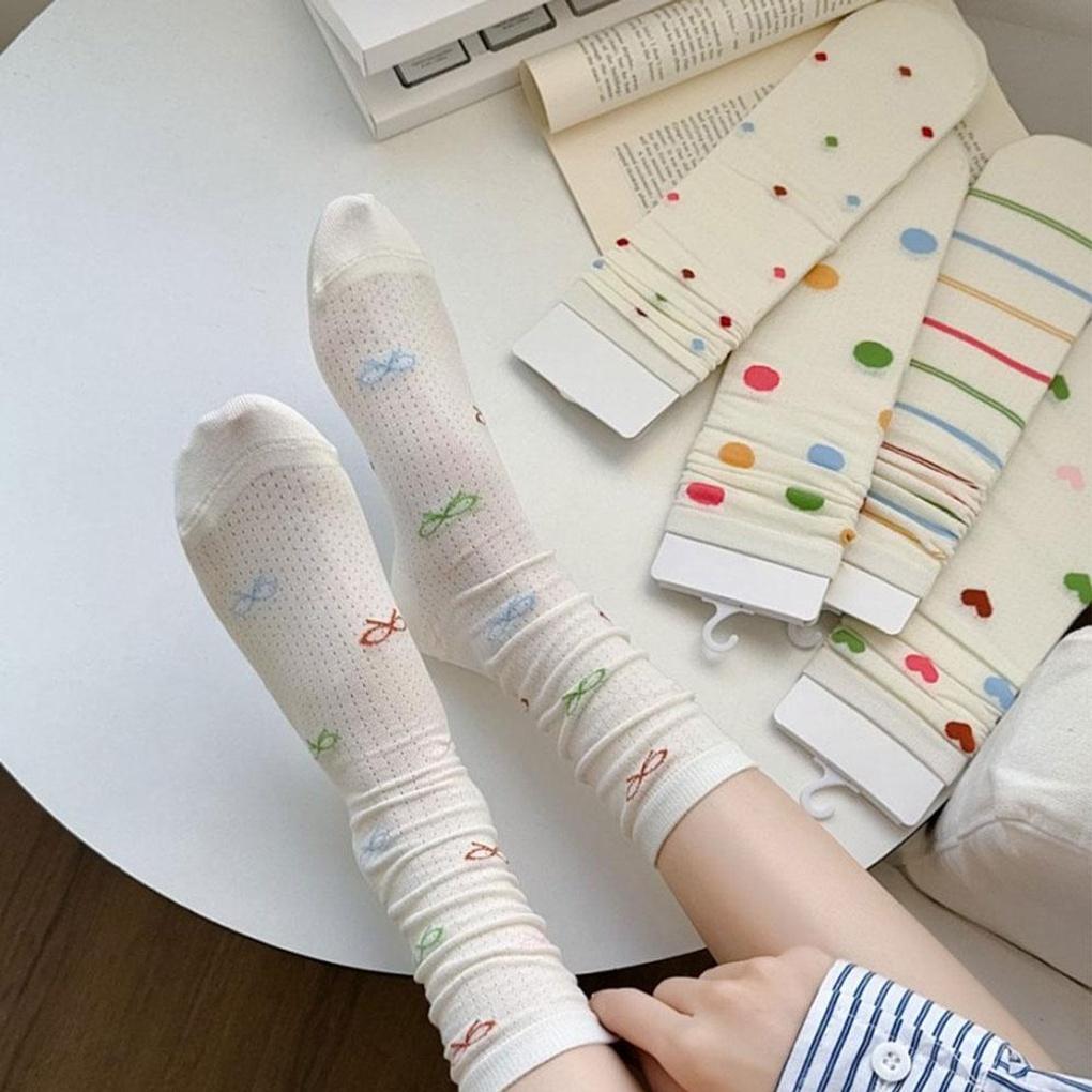 Women s Summer Punching Colorful Mid-Calf Fashion Socks (5 Colors) Dot
Women s Summer Punching Colorful Mid-Calf Fashion Socks (5 Colors) Dot