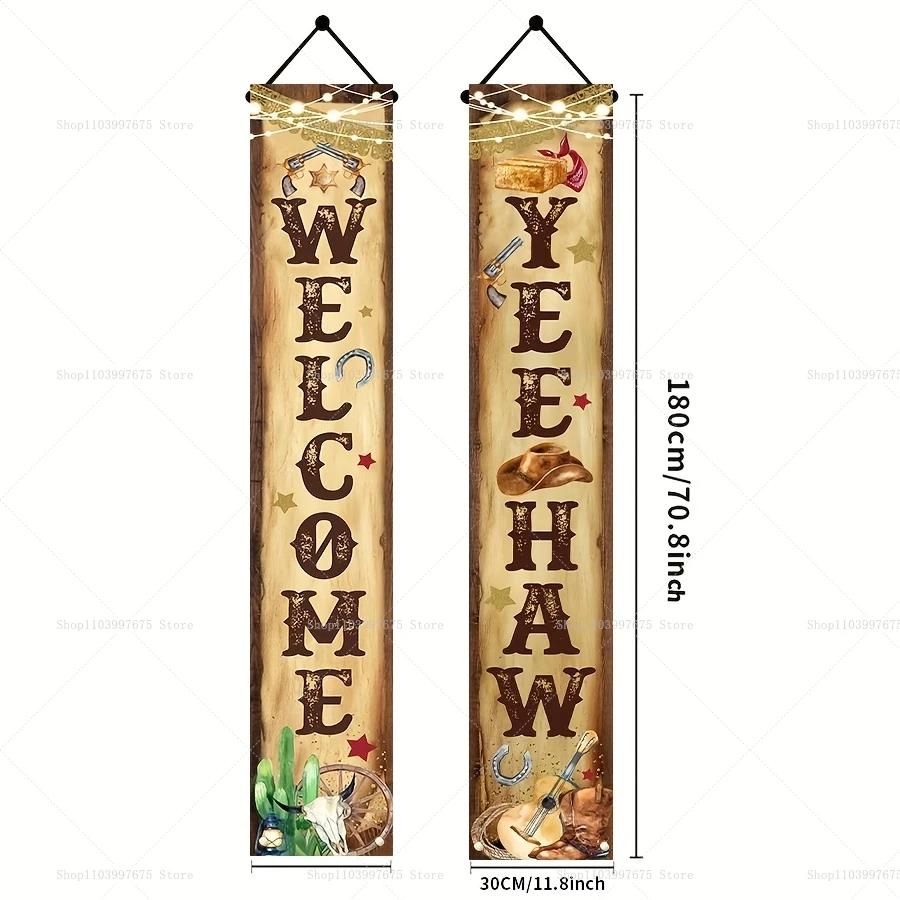 Wild West Cowboy Party Porch Banner Yee Haw Welcome Western Cowboy Hanging Sign for Children s Birthday Baby Shower Party Decor 30x180CM
Wild West Cowboy Party Porch Banner Yee Haw Welcome Western Cowboy Hanging Sign for Children s Birthday Baby Shower Party Decor 30x180CM