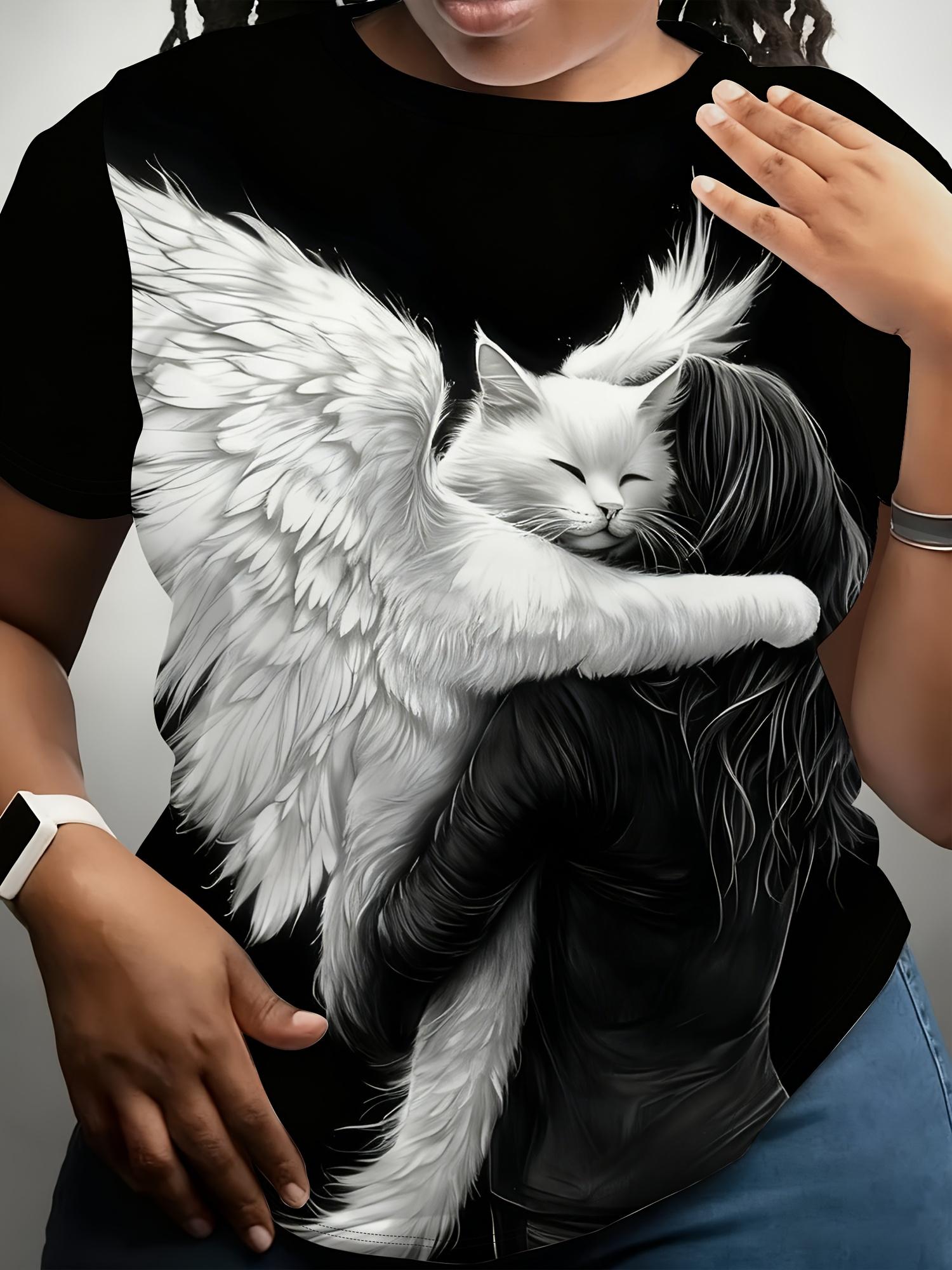 Women s Winged White Feathered Lynx T-Shirt - Black ; Suitable for Summer Casual Short Sleeve Top with Lynx ; Human Embrace Print. Machine Washable Gr L дубильная кора
Women s Winged White Feathered Lynx T-Shirt - Black ; Suitable for Summer Casual Short Sleeve Top with Lynx ; Human Embrace Print. Machine Washable Gr L дубильная кора