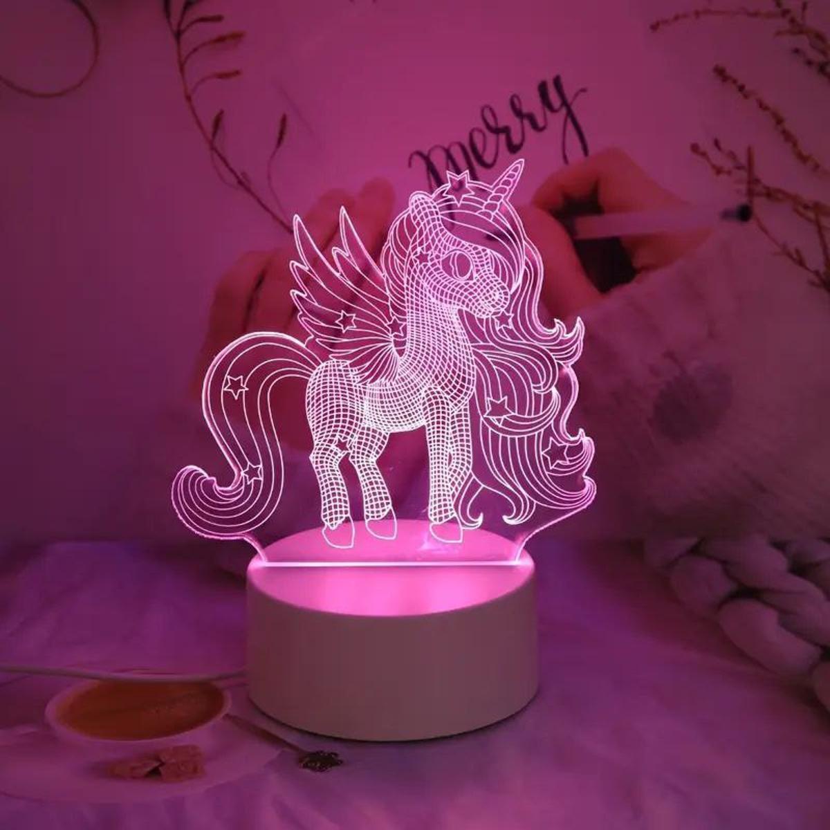 Night light lamp Unicorn pony 3D lamp acrylic night light decorative decorations 18cm 18 білий
Night light lamp Unicorn pony 3D lamp acrylic night light decorative decorations 18cm 18 білий