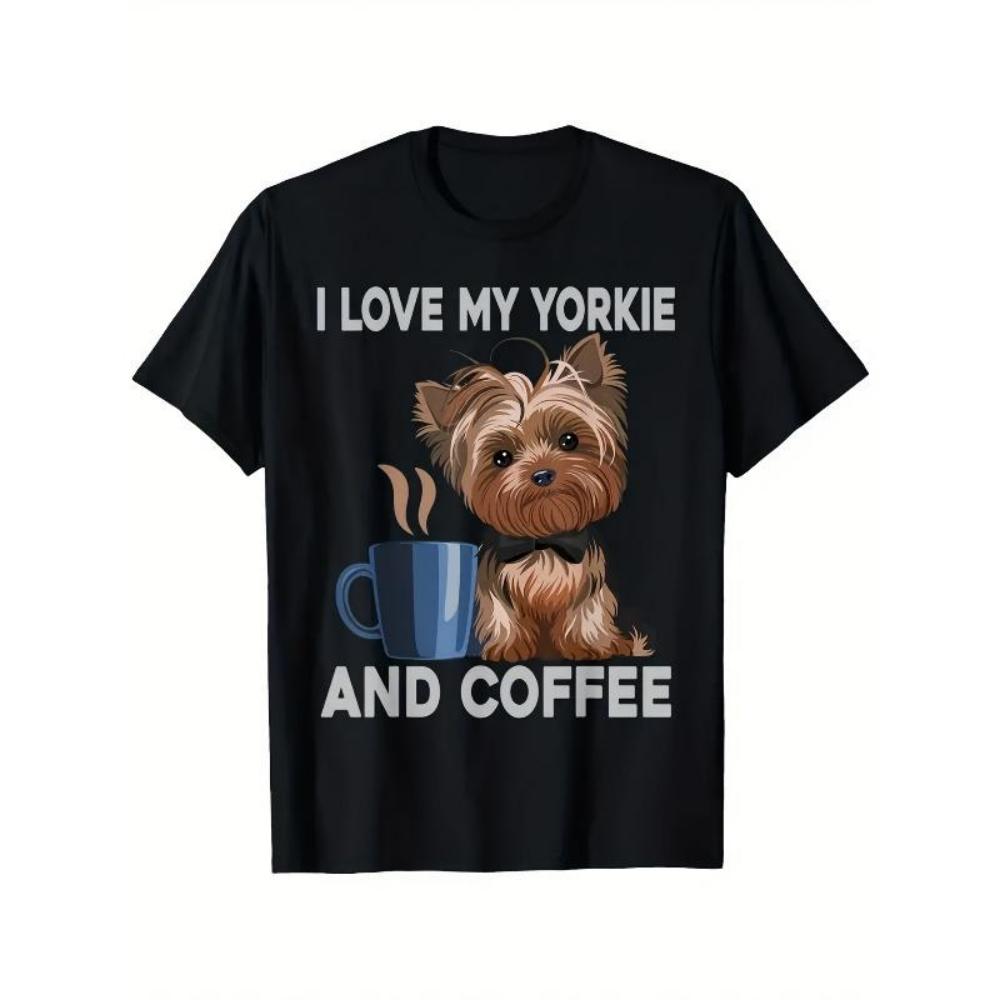 European Sizes Funny Yorkie Lover T-Shirt - Cute Yorkie Dog Graphic Tee with _I Love My Yorkie & Coffee_ Saying S чёрный
European Sizes Funny Yorkie Lover T-Shirt - Cute Yorkie Dog Graphic Tee with _I Love My Yorkie & Coffee_ Saying S чёрный