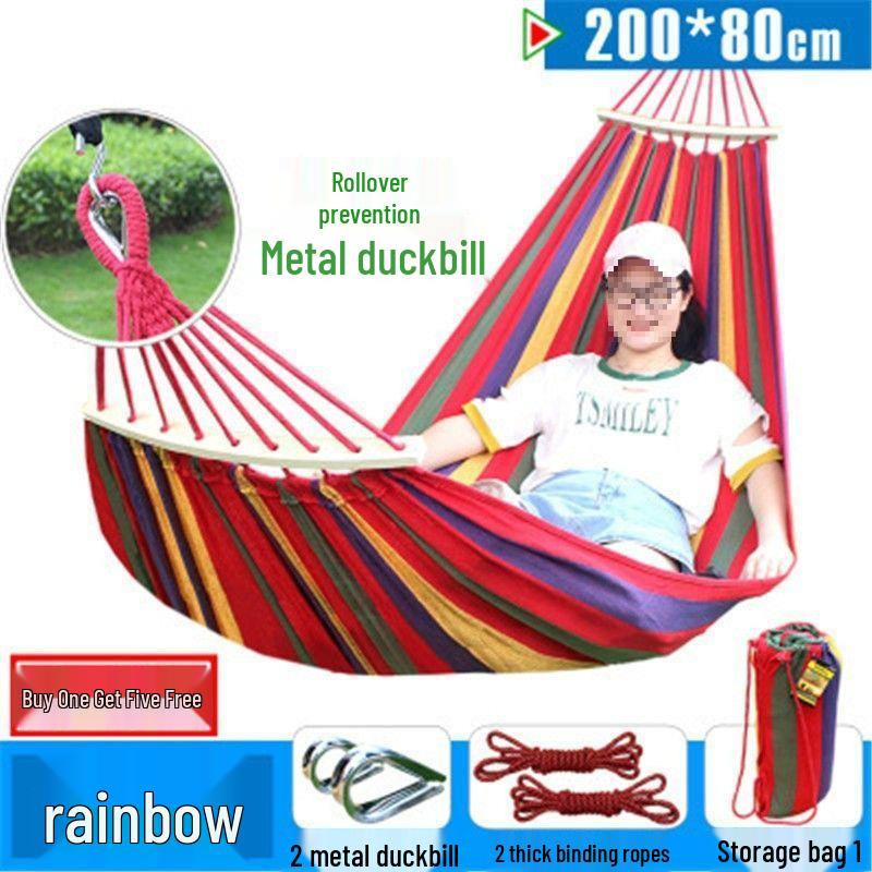 A1R Outdoor Camping Hammock - 200CM Canvas with Anti-Rollover Design, Wood Curved Handle, Widened Strip Bar, Available in Single and Double Sizes.
A1R Outdoor Camping Hammock - 200CM Canvas with Anti-Rollover Design, Wood Curved Handle, Widened Strip Bar, Available in Single and Double Sizes.