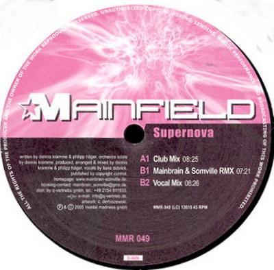 12inch Record MAINFIELD - Supernova MMR049 Mental Madness 2005 Germany Dance & Electronica Used
12inch Record MAINFIELD - Supernova MMR049 Mental Madness 2005 Germany Dance & Electronica Used