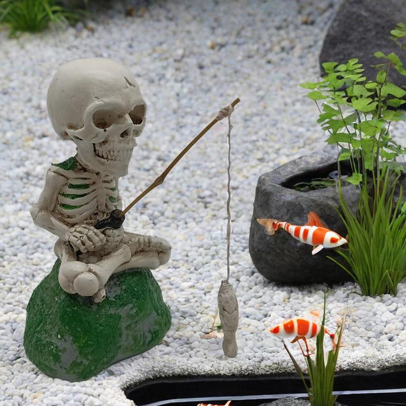 Halloween Skeleton Fishing Statue Decorations Fishing Skull Resin Figures for Halloween Home Garden Ornament Gifts
Halloween Skeleton Fishing Statue Decorations Fishing Skull Resin Figures for Halloween Home Garden Ornament Gifts