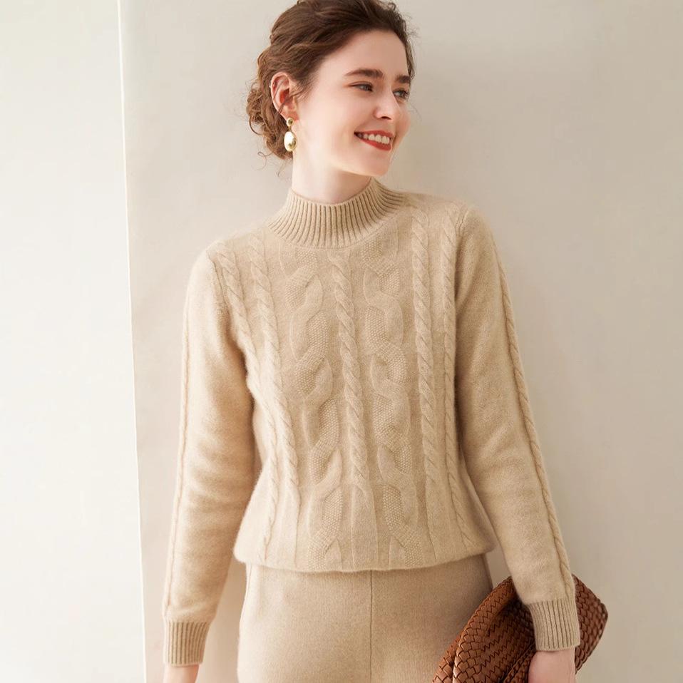 Women s Cashmere Cable Knit Pullover - Half-High Neck, Long Sleeve, Solid Color, Warm & Casual Base Layer Medium
Women s Cashmere Cable Knit Pullover - Half-High Neck, Long Sleeve, Solid Color, Warm & Casual Base Layer Medium