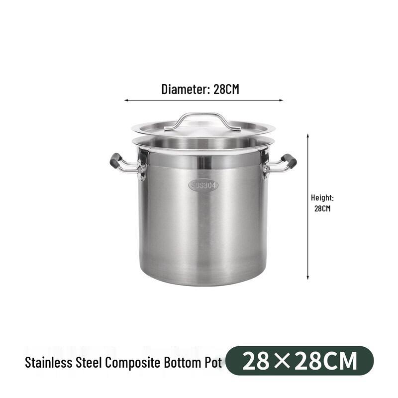 JPHZNB 304 Stainless Steel Induction Soup Pot with Lid
JPHZNB 304 Stainless Steel Induction Soup Pot with Lid