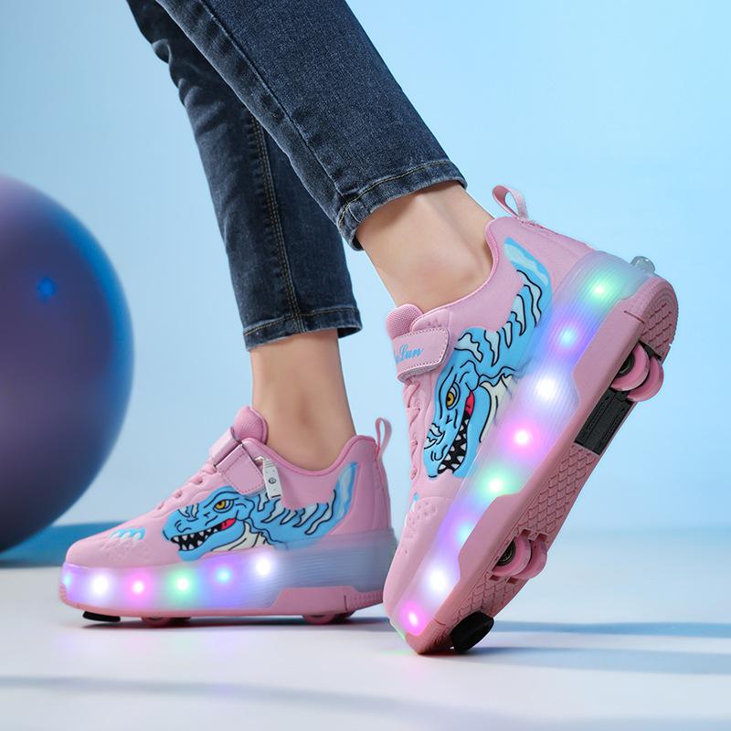 New runaway shoes boys teenagers students children luminous shoelaces wheels pulley 30
New runaway shoes boys teenagers students children luminous shoelaces wheels pulley 30