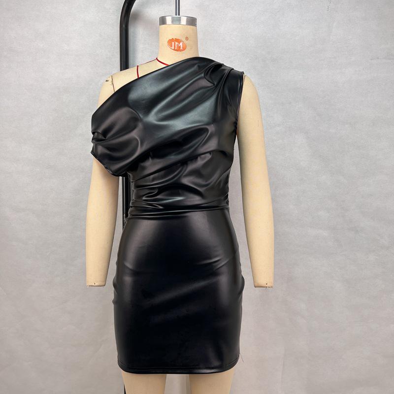 2026 New European American One-Shoulder Bodycon Dress: Trendy Sexy Nightclub Mini Skirt for Women Small чорний
2026 New European American One-Shoulder Bodycon Dress: Trendy Sexy Nightclub Mini Skirt for Women Small чорний
