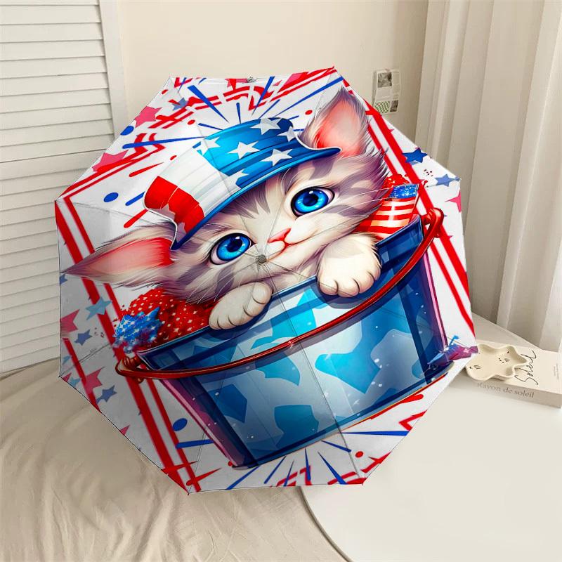1PC Kitten Flag Automatic Open/Close Umbrella Compact Folding Umbrella with 8-Rib Shaft lightweight esign, Highquality Fabric1183A
1PC Kitten Flag Automatic Open/Close Umbrella Compact Folding Umbrella with 8-Rib Shaft lightweight esign, Highquality Fabric1183A
