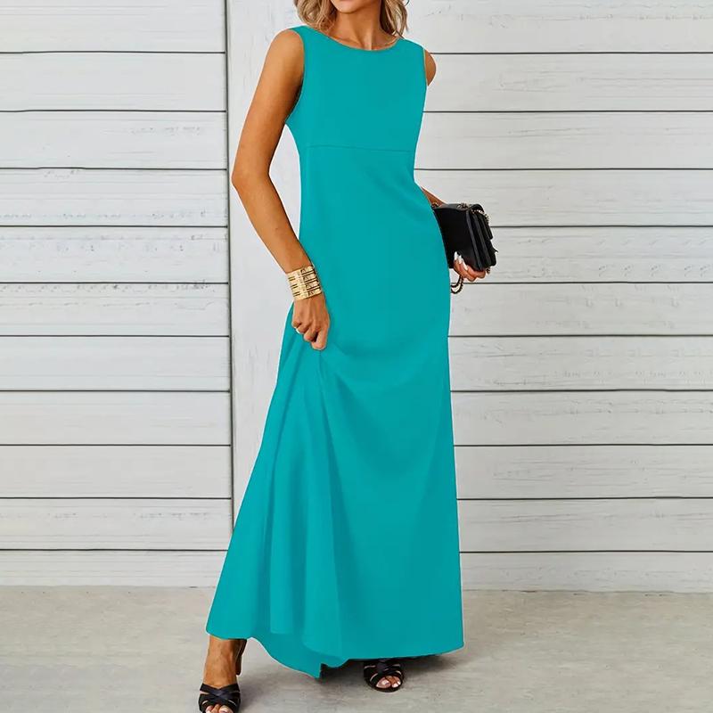 Женское повседневное платье без рукавов с круглым вырезом, однотонное, цельное XXL
Женское повседневное платье без рукавов с круглым вырезом, однотонное, цельное XXL