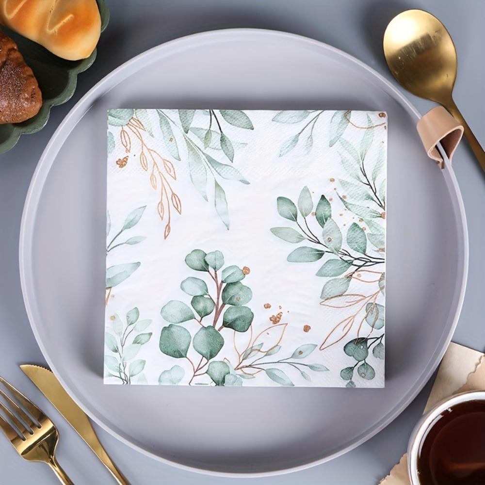 40pcs Disposable Eucalyptus Paper Napkins Green Plant Printed Tissue Party Paper Towel Banquet 40pcs
40pcs Disposable Eucalyptus Paper Napkins Green Plant Printed Tissue Party Paper Towel Banquet 40pcs