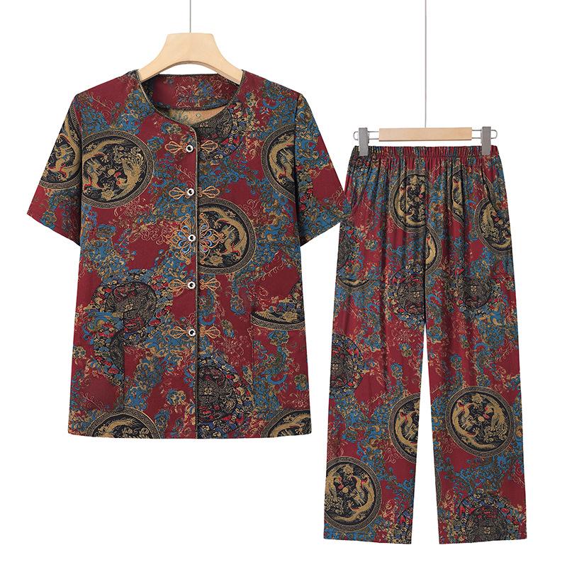 Summer 2026 Fashion: Stylish Short-Sleeved Sets for Middle-Aged and Elderly Women 3XL (115-130 jin) красный
Summer 2026 Fashion: Stylish Short-Sleeved Sets for Middle-Aged and Elderly Women 3XL (115-130 jin) красный